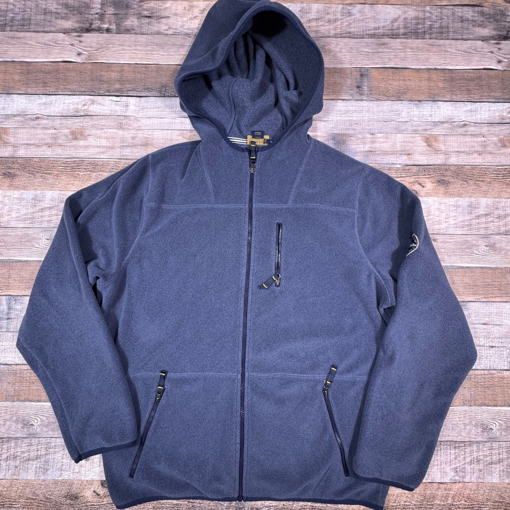 Pendleton Mens XL Fleece Hoodie Full Zip Jacket‎ Navy Blue Pocket